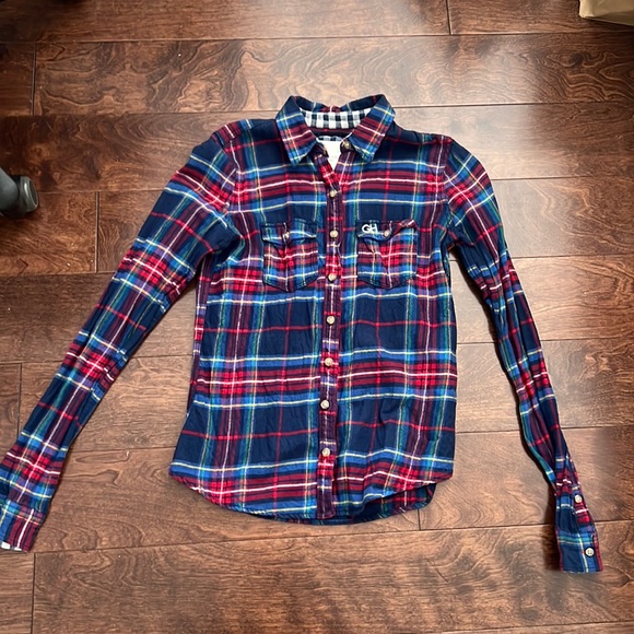 Gilly Hicks Navy and Red Flannel size Small - Picture 1 of 4